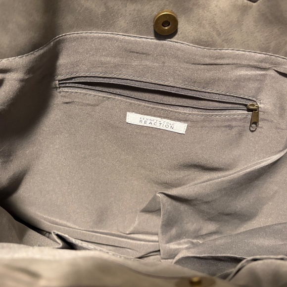 Kenneth Cole Grey Suede Tote - Picture 3 of 4